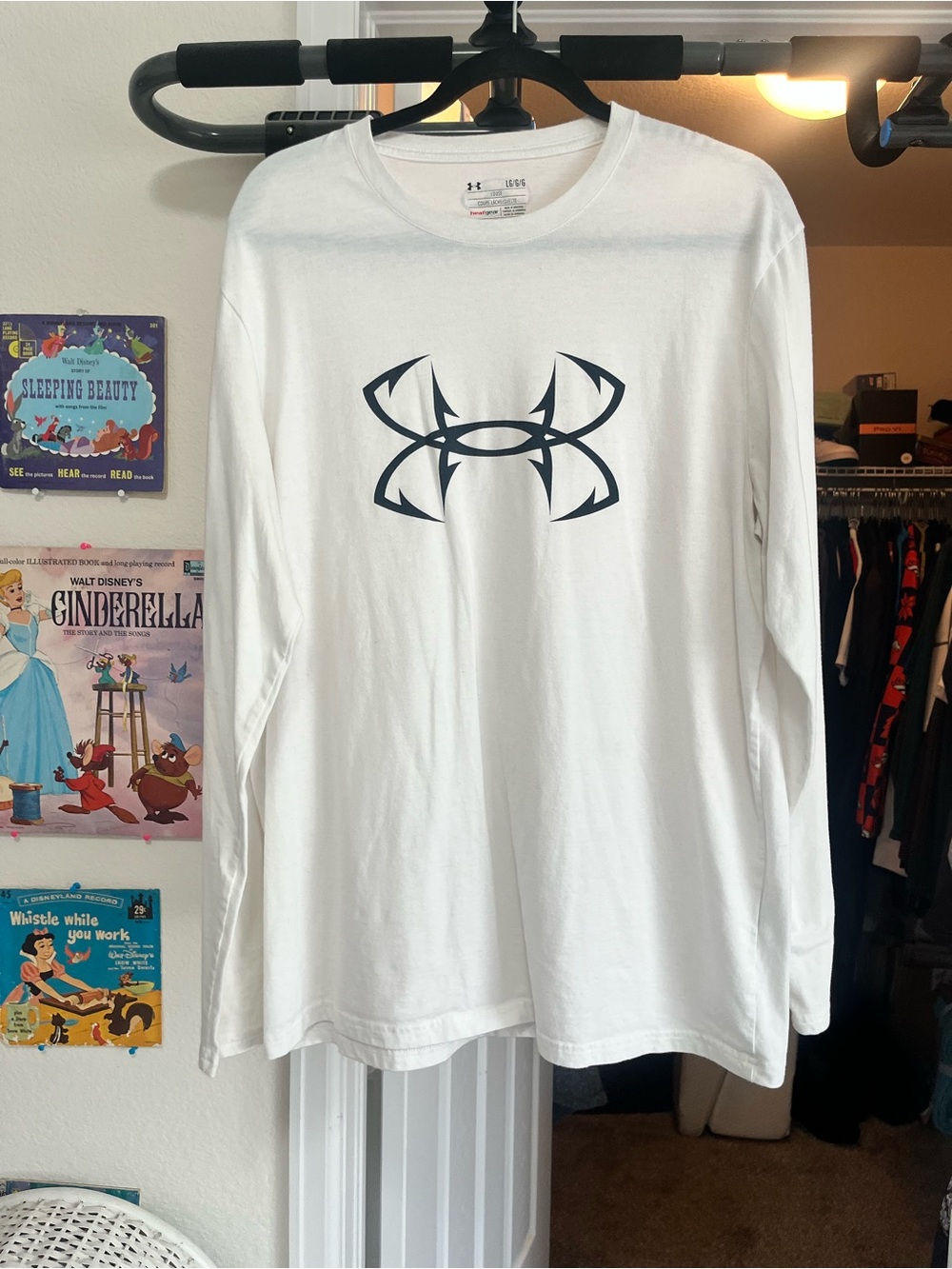 Under Armour white long sleeve shirt